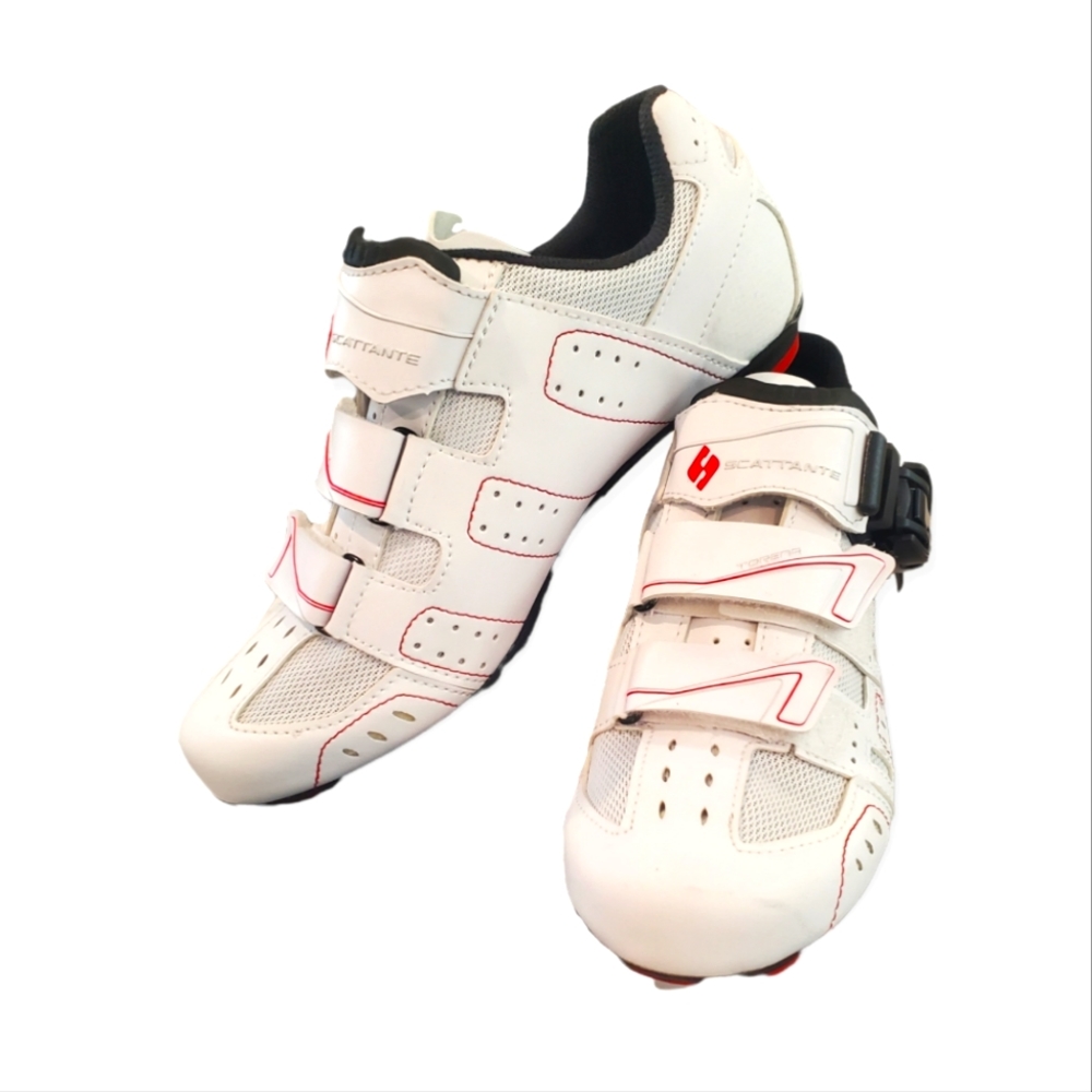 Womens scattante torena road bike shoes size 38/US 6 color white/black/red